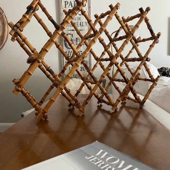 Vintage Bamboo Wine Rack Mid Century Modern - Picture 5 of 7